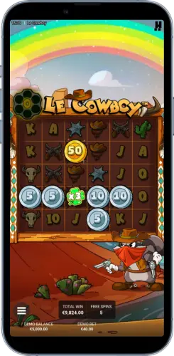 Le Cowboy Freispiele mit x3 Multiplikator
