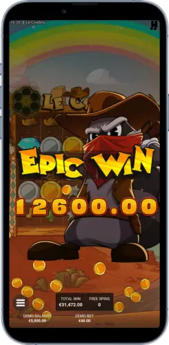 Le Cowboy Epic Win mit hohem Multiplikator